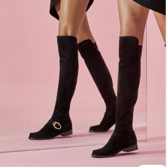 Stuart Weitzman Boots & Booties / Knee-High black 
SIELLA women Sz 11 NEW - Picture 1 of 16